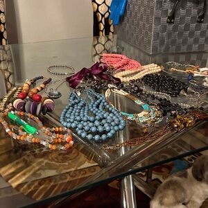 Elegant Multicolor Necklace Set, Lot of 25, 3.9 Lbs